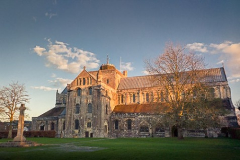 romsey-abbey-north-garth-sunset